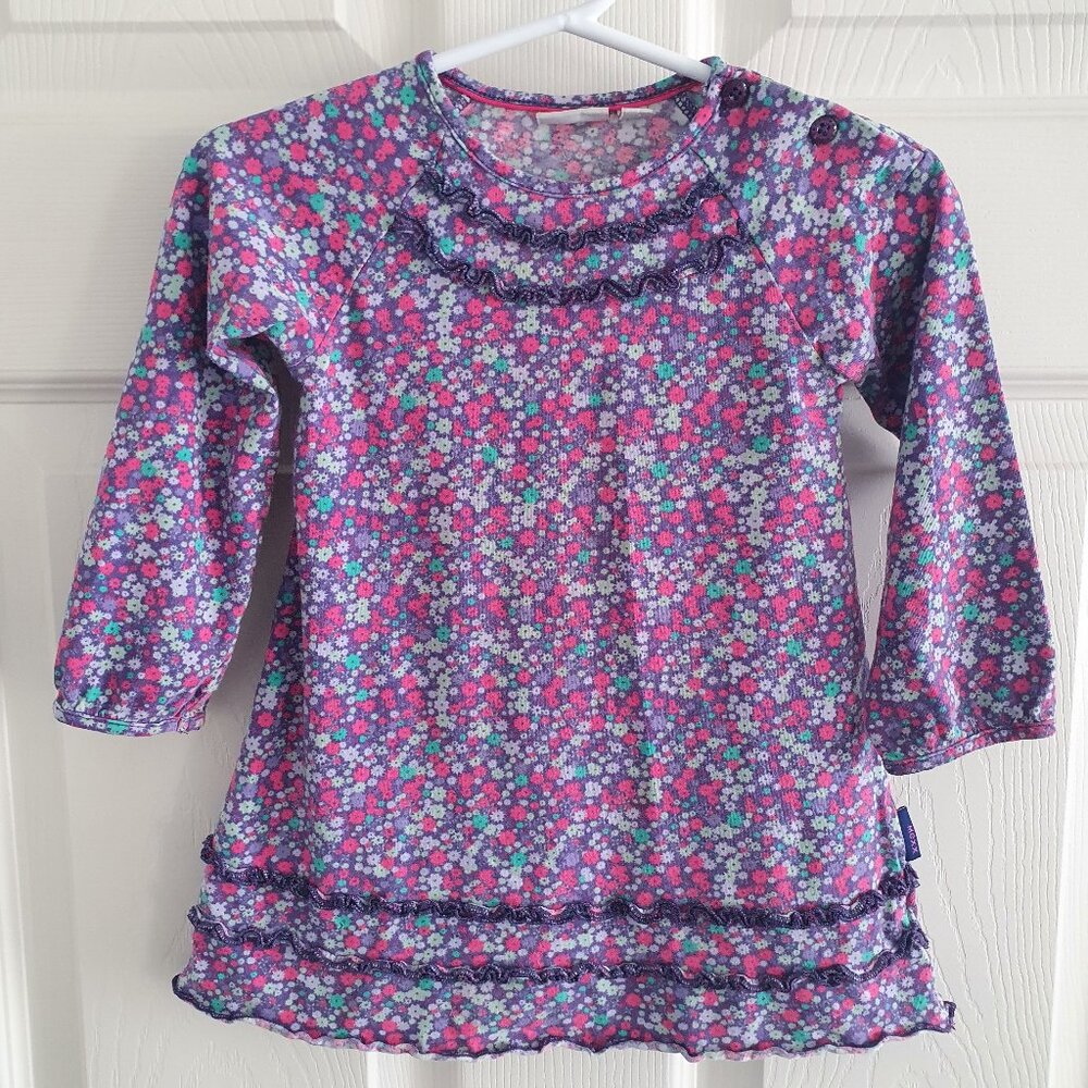 Mexx Toddler Girl's Dress Size 18-24 Months Floral Ruffle Long Sleeve